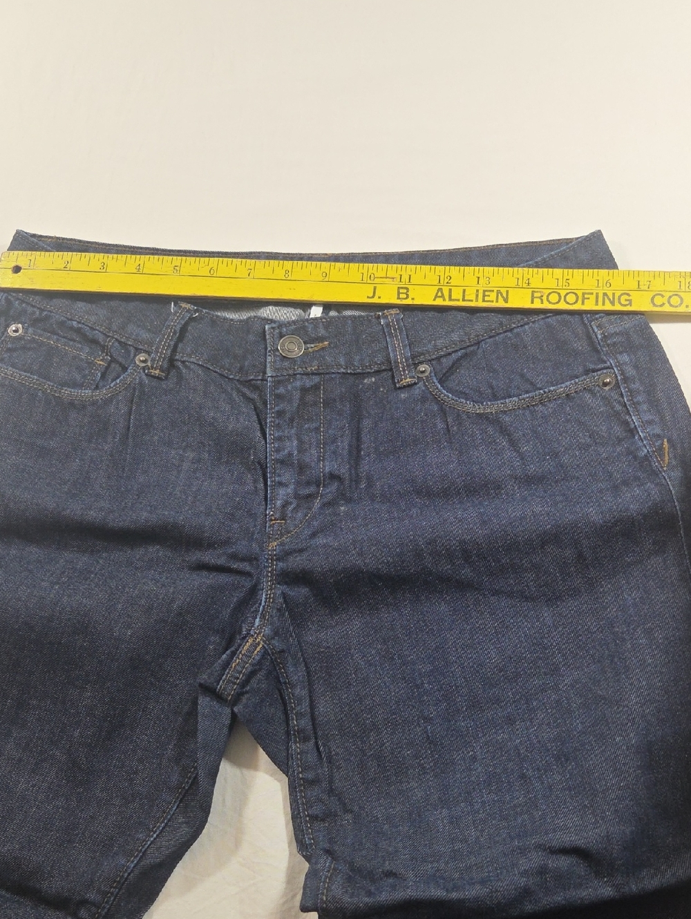 Loft  Capri Pants sz 29 modern crop design dark blue denim  Capri NWOT - Picture 8 of 10